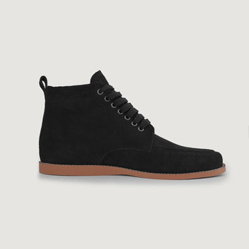 Moc Toe Black Suede Boots